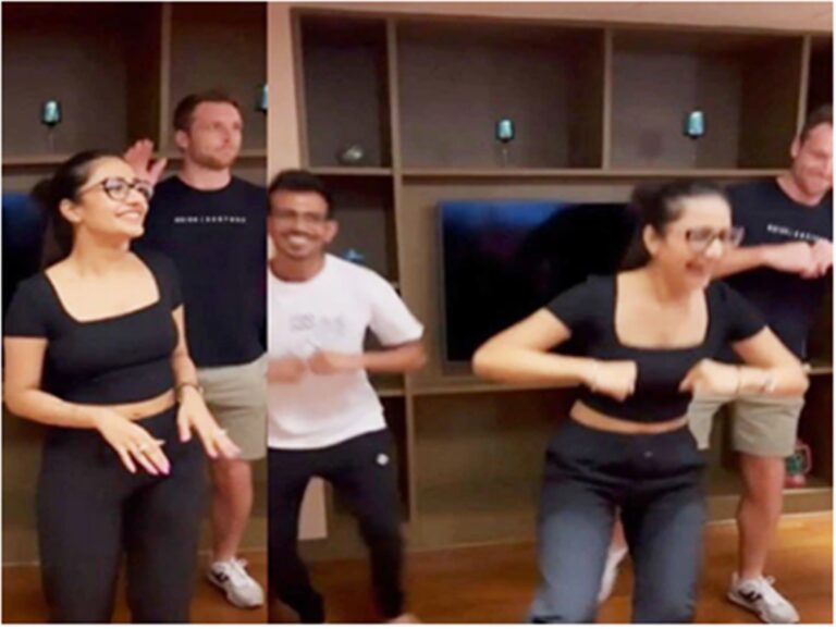 जोस बटलर ने धनश्री वर्मा के साथ किया डांस, चहल ने दिए कॉमेडी वाले रिएक्शन, देखें वीडियो