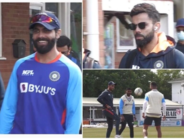 IND vs ENG : विराट कोहली ने इंग्लैंड में खेला फुटबॉल, नेट प्रैक्टिस में रोहित शर्मा ने बहाया पसीना, देखें वीडियो